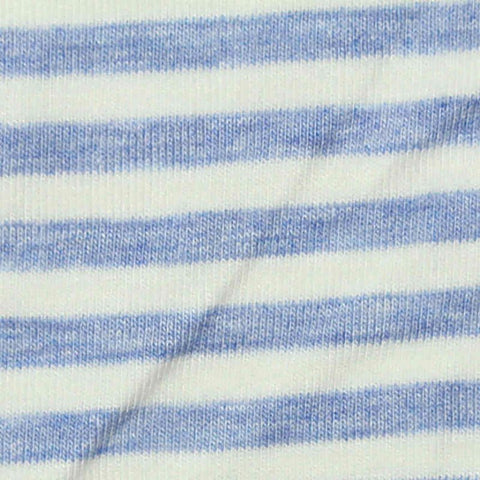 Blue Horizontal-Stripe Knit, Viscose, 236 gsm