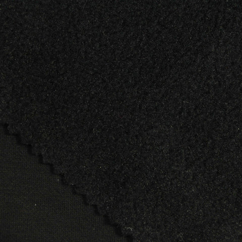 Cotton Fleece Fabric, 340 gsm, 150 cm — Black
