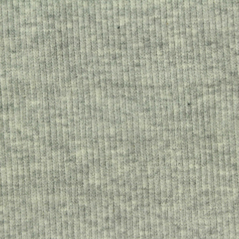 Dark Grey Marl Rib Knit, Cotton-Poly, 360 gsm