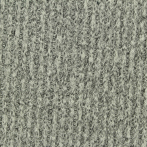 Grey Marl Rib Knit, Viscose-Poly, 179 gsm