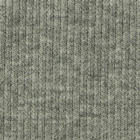 Heathered Grey Marl Rib Knit, Poly-Cotton, 306 gsm