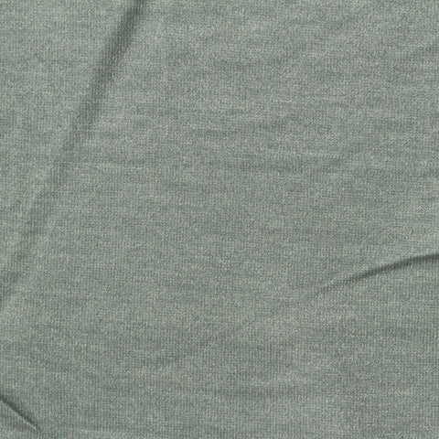 Green Heather Jersey Knit, Poly-Viscose, 165 gsm