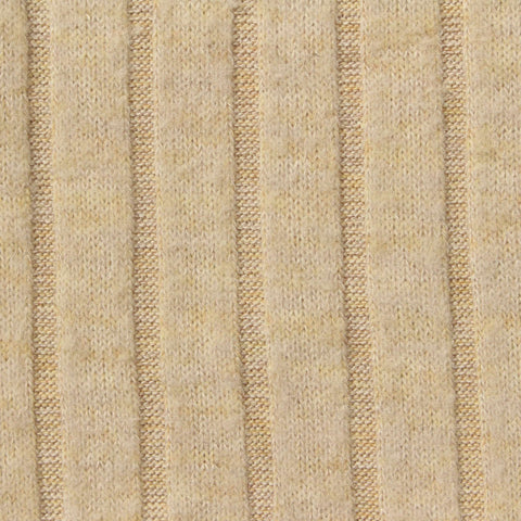 Yarn-Dyed Brushed Polyester Viscose Stretch Knit Fabric, 240 gsm, 160 cm — Khaki