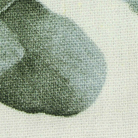 Green Leaves Woven, Viscose-Linen, 210 gsm
