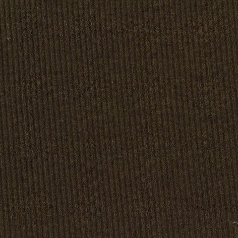Polyester Viscose Stretch Rib Knit Fabric, 235 gsm, 178 cm — Brown