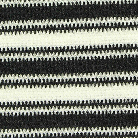 Black Horizontal-Stripe Rib Knit, Poly-Viscose, 250 gsm, 160 cm