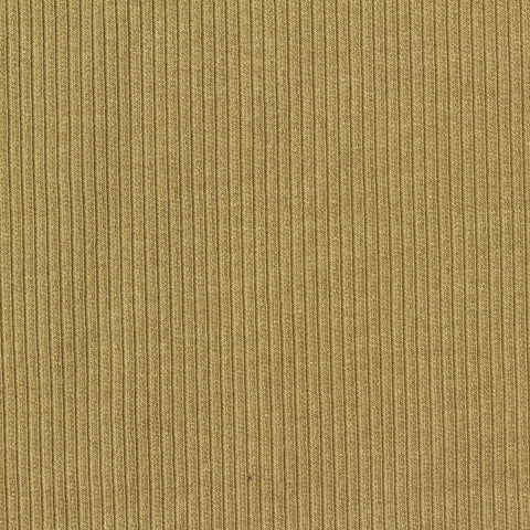 Viscose Acrylic Stretch Rib Knit Fabric, 280 gsm, 165 cm — Khaki