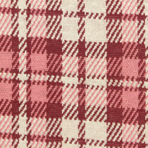 Cream Plaid Jacquard, Poly-Viscose, 275 gsm