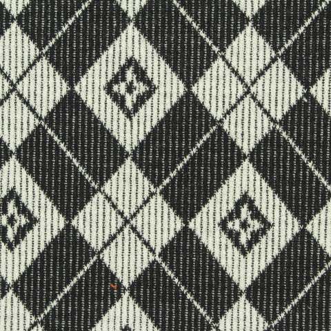 Black Argyle Rib Knit, Poly-Viscose