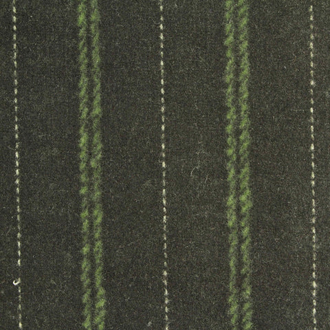 Dark Green Stripes Jacquard, Poly-Viscose