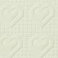 Beige Tone-on-Tone Heart Jacquard, Polyester