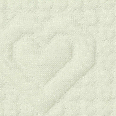 Beige Tone-on-Tone Heart Jacquard, Polyester