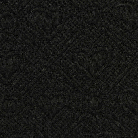 Black Hearts Jacquard, Polyester, 299 gsm