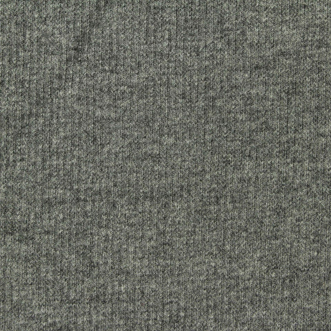 Grey Marl Rib Knit, Cotton-Poly, 415 gsm