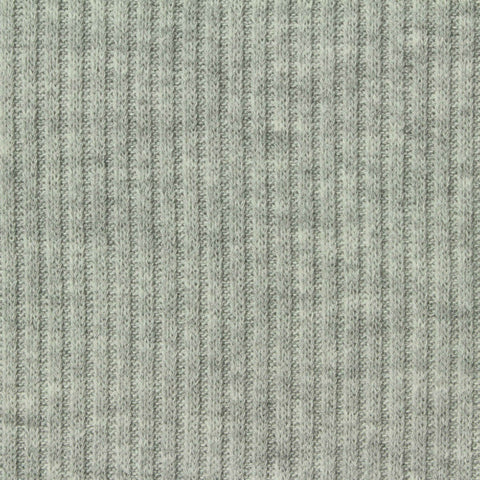 Light Grey Marl Rib Knit, Poly-Viscose, 215 gsm