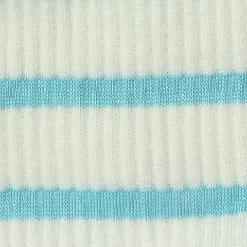 Light Blue Horizontal-Stripe Crepe, Poly-Viscose