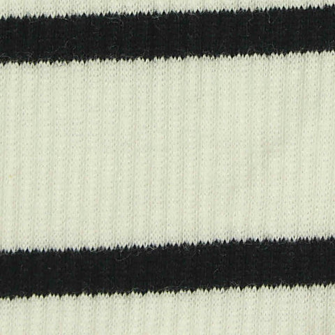 Black Horizontal-Stripe Crepe