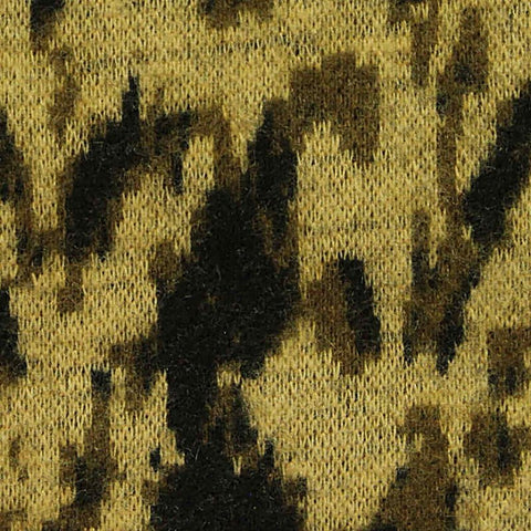 Black Animal Print Interlock Knit, Polyester, 320 gsm