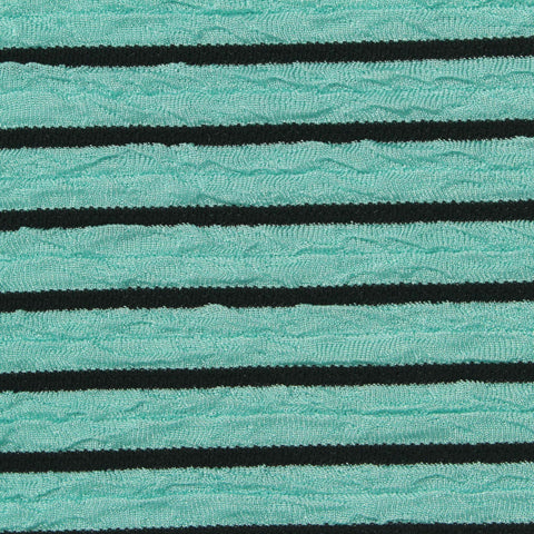 Black Stripes Knit, Polyester, 185 gsm, 165 cm