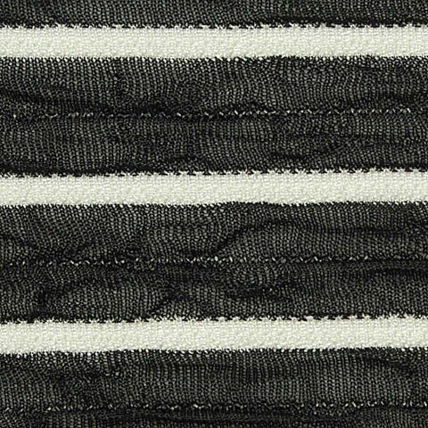Black Horizontal-Stripe Knit, Polyester, 220 gsm, 165 cm, ref EF-247382