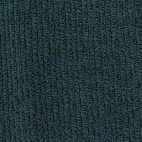 Polyester Stretch Rib Knit Fabric, 270 gsm, 165 cm — Blue