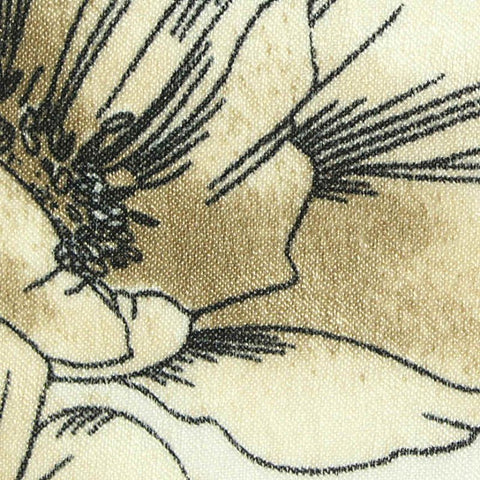 Cream Floral Woven, Polyester, 105 gsm