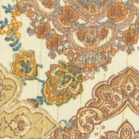 Brown Bold-Floral Chiffon, Polyester