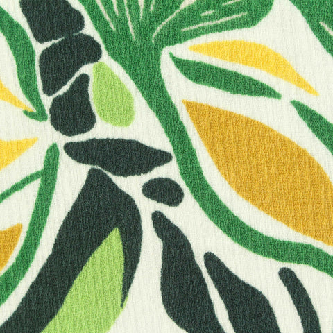 Green Leaves Crepe, Polyester