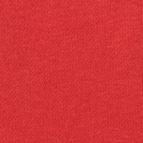 Brushed Cotton Polyester Knit Fabric, 285 gsm, 165 cm — Red