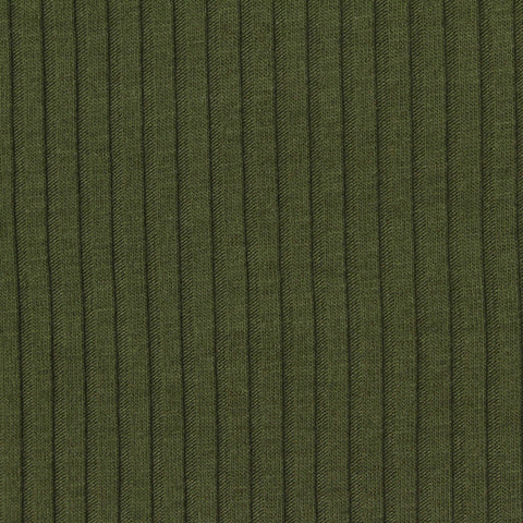 Rib Knit Fabric, 150 gsm, 135 cm — Green