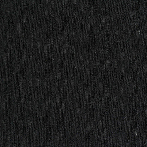 Polyester Stretch Rib Knit Fabric, 287 gsm, 150 cm — Black