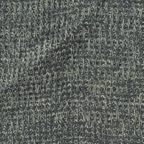 Grey Marl Rib Knit, Polyester, 305 gsm