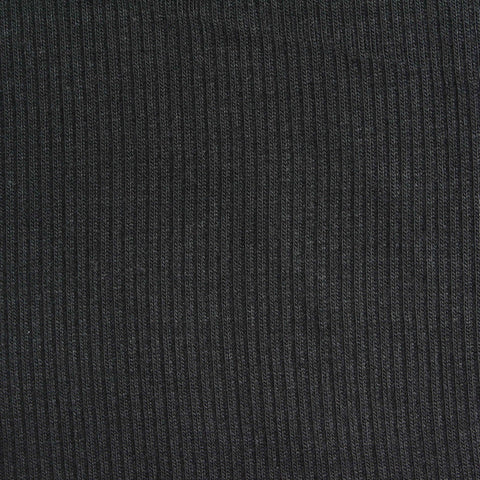 Viscose Stretch Rib Knit Fabric, 202 gsm, 140 cm — Grey