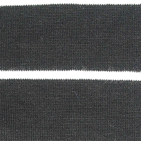 Black Horizontal-Stripe Jersey Knit, Viscose, 235 gsm, 165 cm