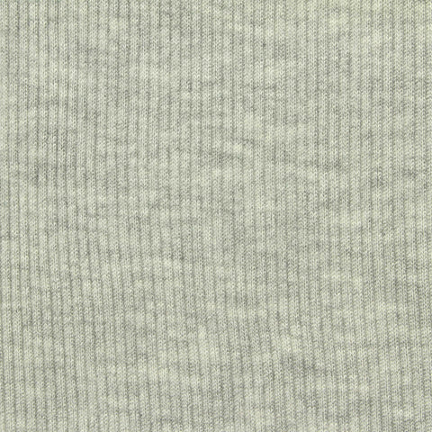 Light Grey Heathered-Marl Rib Knit, Viscose