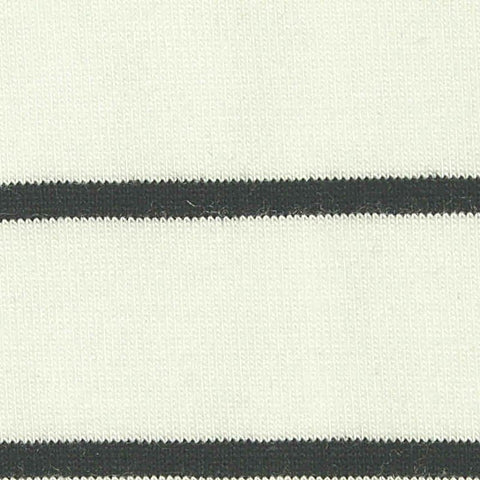 Dark Grey Horizontal-Stripe Jersey Knit, Viscose