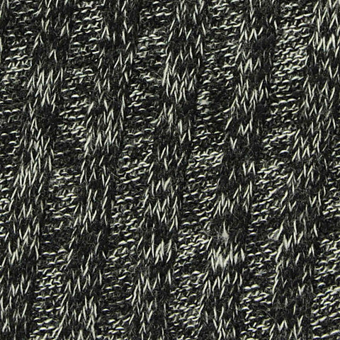 Dark Grey Marl Rib Knit, Polyester, 218 gsm