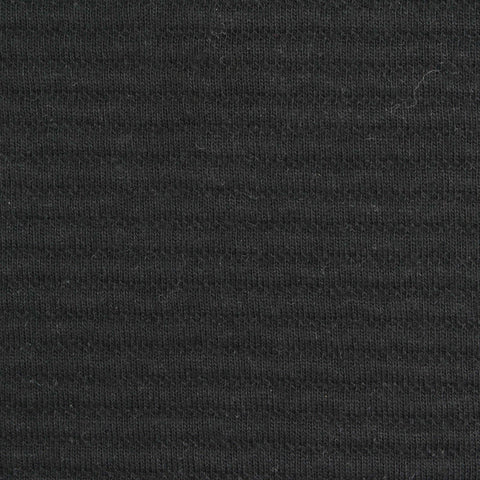 Heather Polyester Cotton Scuba Knit Fabric, 285 gsm, 180 cm — Black