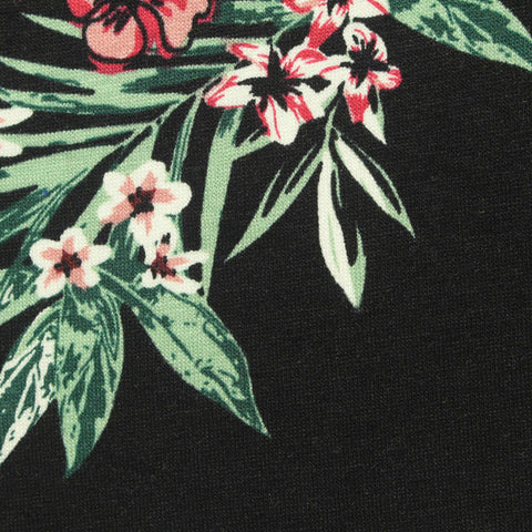 Pink Flowers Knit, Viscose, 190 gsm