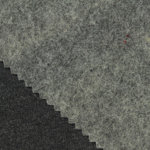 Heather Grey Marl French Terry, Cotton-Poly, 290 gsm