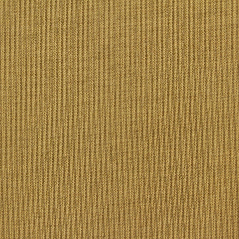 Cotton Stretch Rib Knit Fabric, 360 gsm, 120 cm — Khaki