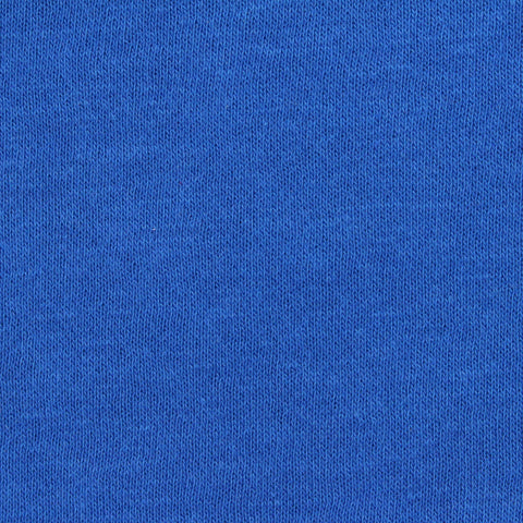 Brushed Polyester Cotton French Terry Fabric, 260 gsm, 165 cm — Blue