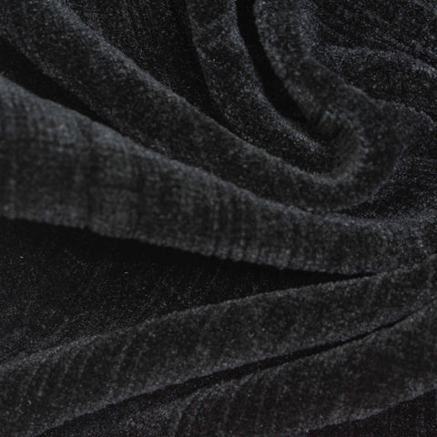 Jacquard Knit Fabric, 387 gsm, 155 cm — Black