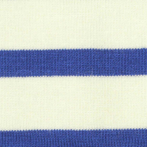Blue Horizontal-Stripe Knit, Viscose, 170 gsm