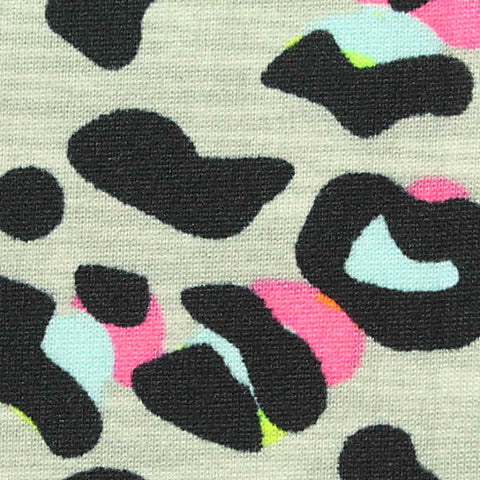 Black Leopard Milk Silk Knit, Polyester, 160 gsm
