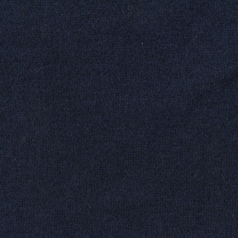 Brushed Cotton Polyester French Terry Fabric, 240 gsm, 180 cm — Navy