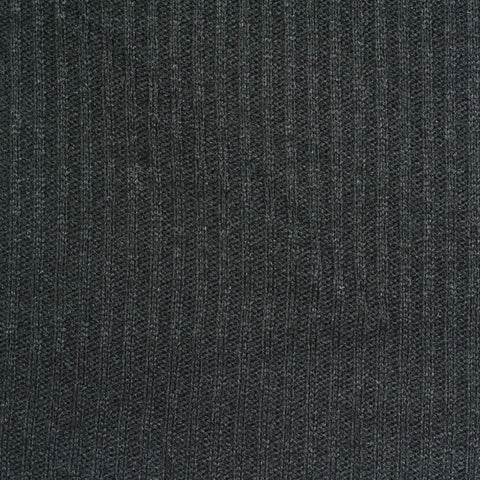 Polyester Viscose Stretch Rib Knit Fabric, 220 gsm, 150 cm — Grey