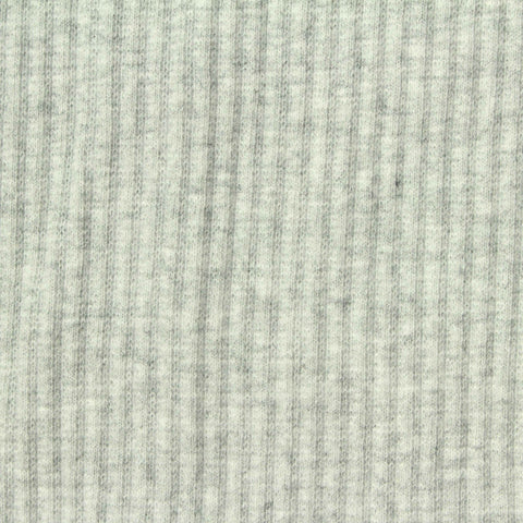 Heather Rib Knit Fabric, 250 gsm, 140 cm — Grey