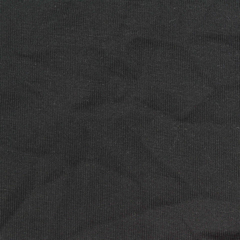 Polyester Stretch Jersey Knit Fabric, 155 gsm, 175 cm — Black