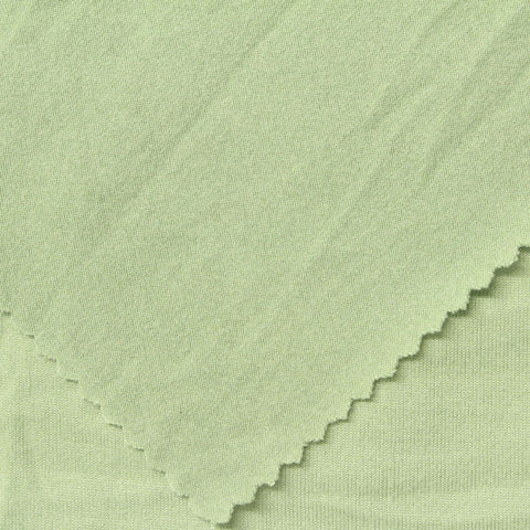 Brushed Polyester Stretch Milk Silk Knit Fabric, 195 gsm, 160 cm — Green